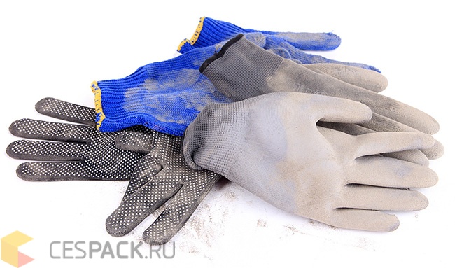 Большой ассортимент рабочих перчаток