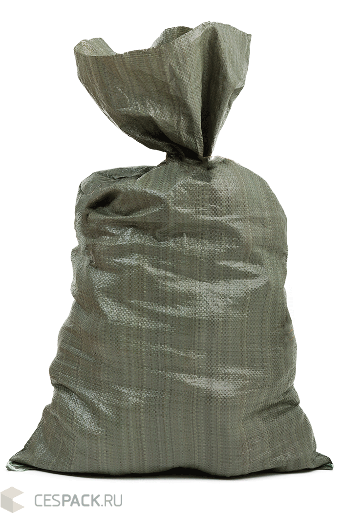 Зеленые полипропиленовые мешки (мешки для строительного мусора)